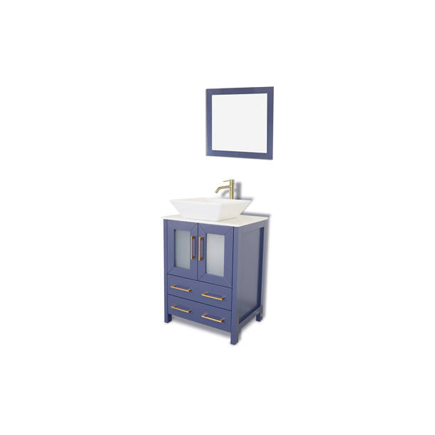 Wade Logan® Karson 30'' Single Bathroom Vanity with Engineered Marble